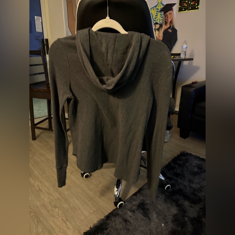 cabi Waffle Hoodie (Dark Charcoal) - Picture 3 of 4